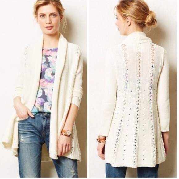 {Anthro} Angel of the North “Court Street” Cardigan - Picture 1 of 6